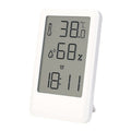 9032 LCD Large Screen Display Alarm Clock Temperature and Humidity Meter(White)