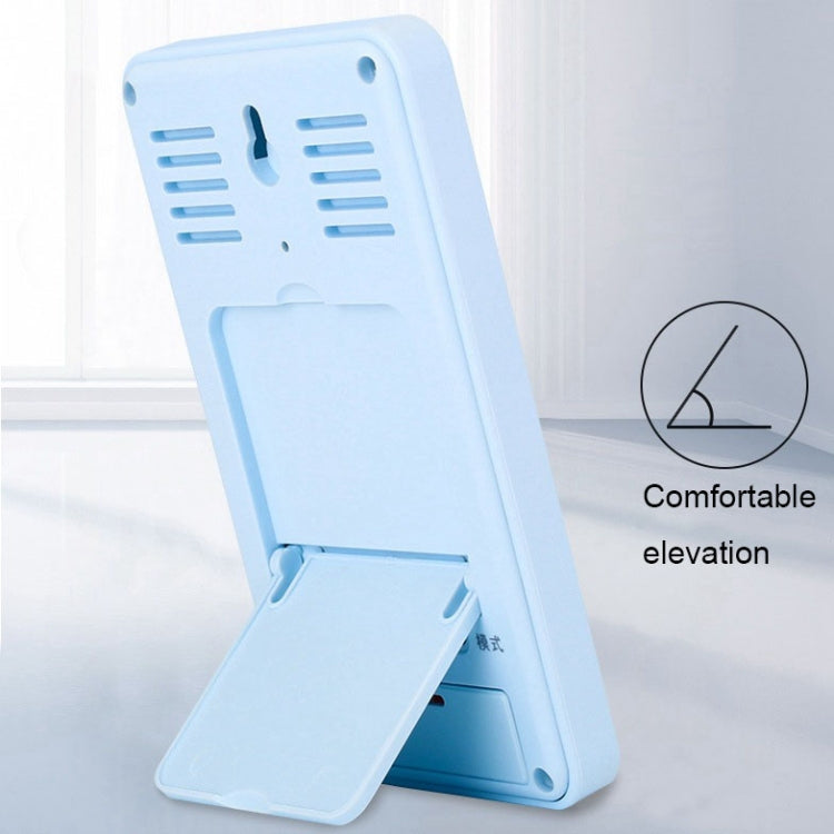 9032 LCD Large Screen Display Alarm Clock Temperature and Humidity Meter(White)