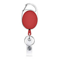 68cm Retractable Pull Badge Reel Zinc Alloy ID Lanyard Name Tag Card Badge Holder(Red)