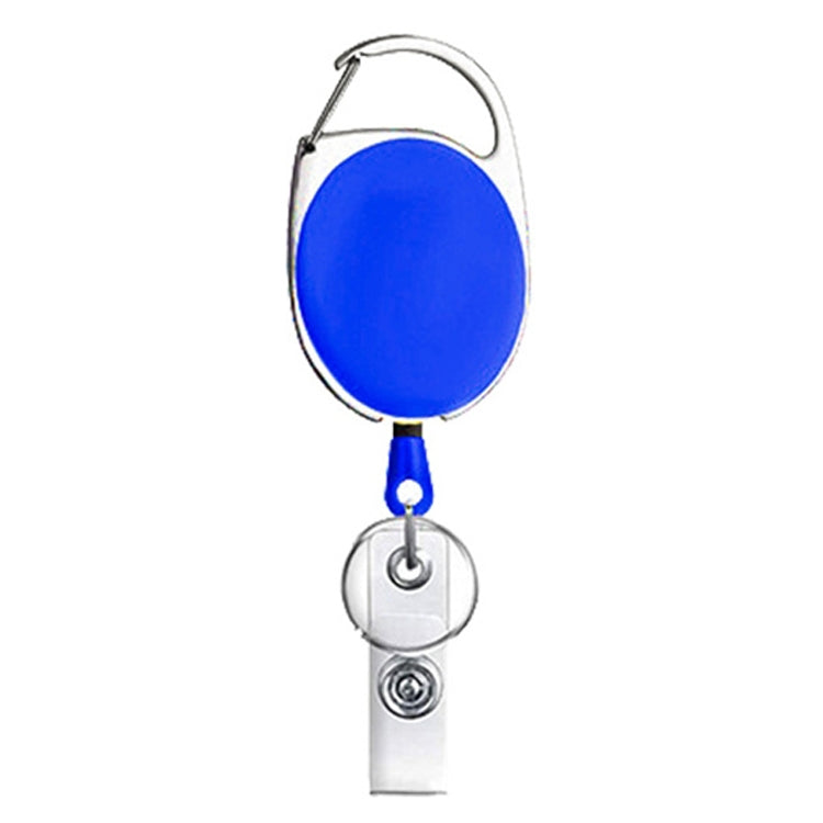 68cm Retractable Pull Badge Reel Zinc Alloy ID Lanyard Name Tag Card Badge Holder(Navy Blue)