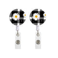 2 PCS Retro Fresh Small Floral Retractable Badge Reel Name Tag Card Badge(No. 5)
