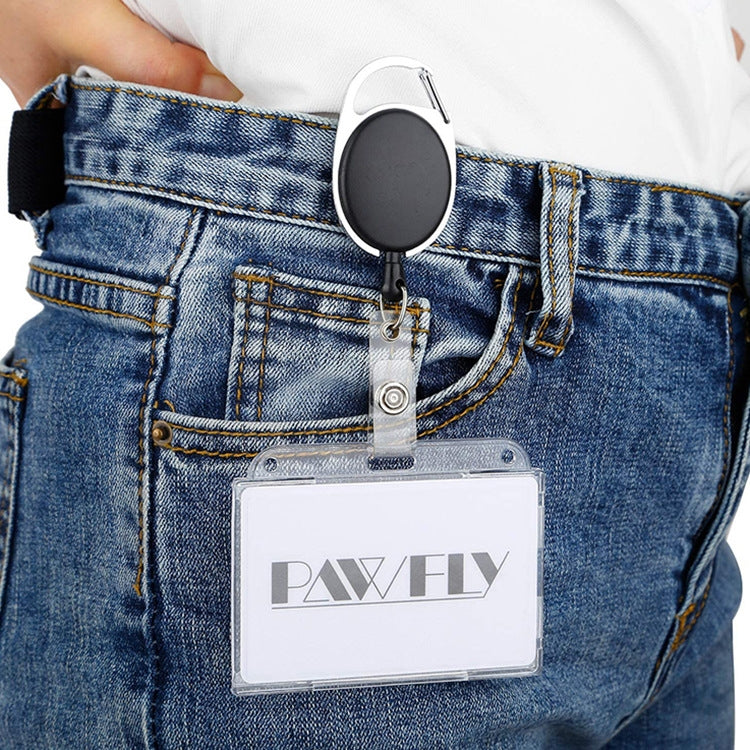 5 PCS Horizontal Type  PC Material Transparent Frosted ID Card Holder Badge