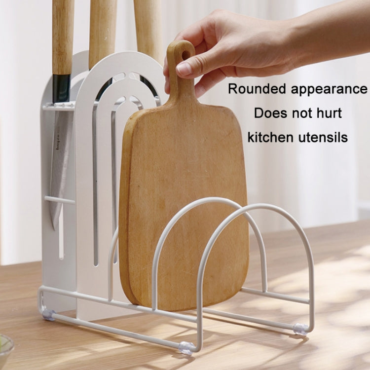 Kitchen Knife Rack Cutting Board Pot Lid Storage Rack(Black)