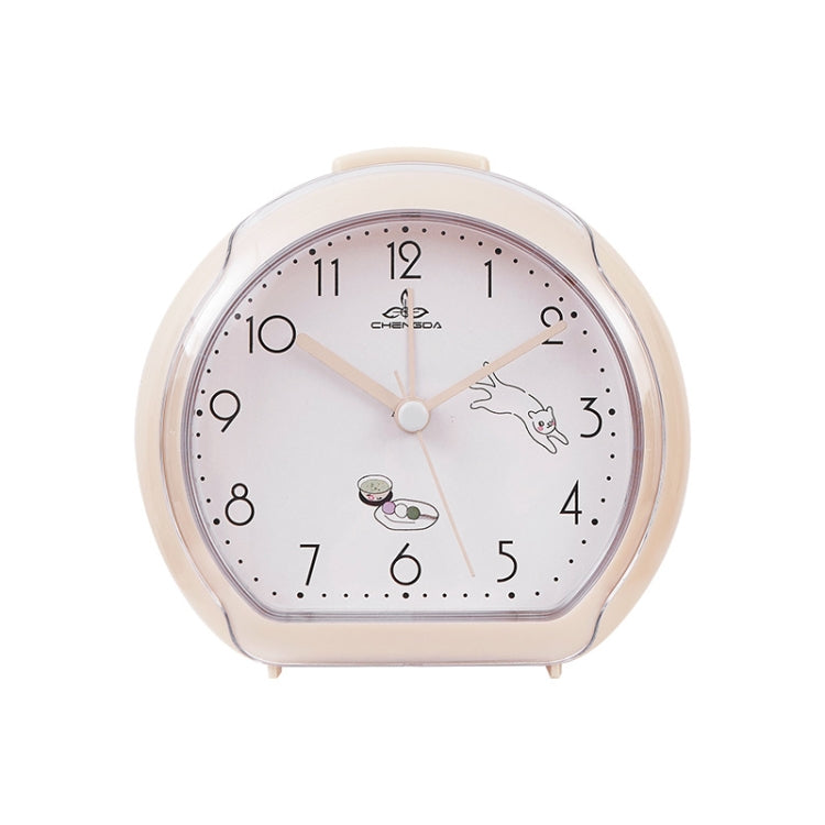 Cute Children Small Alarm Clock Bedside Night Light Clock(A306 Beige)