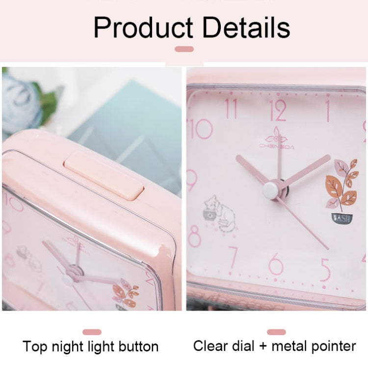 Cute Children Small Alarm Clock Bedside Night Light Clock(A306 Beige)