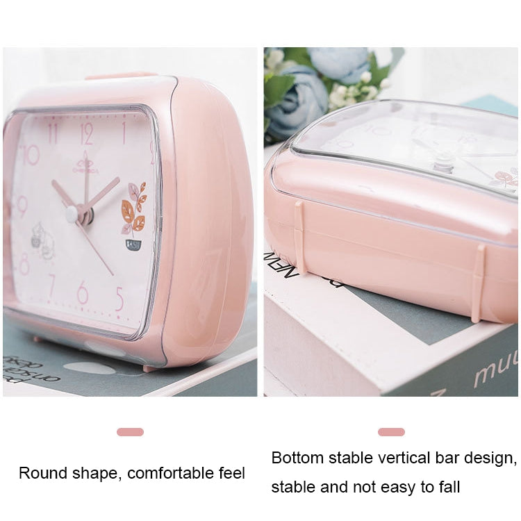 Cute Children Small Alarm Clock Bedside Night Light Clock(A306 Green)