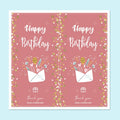 3 Packs 50 Stickers/Pack Happy Birthday Rectangular Stickers Gift Box Sealing Stickers(H2)