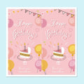 3 Packs 50 Stickers/Pack Happy Birthday Rectangular Stickers Gift Box Sealing Stickers(H3)