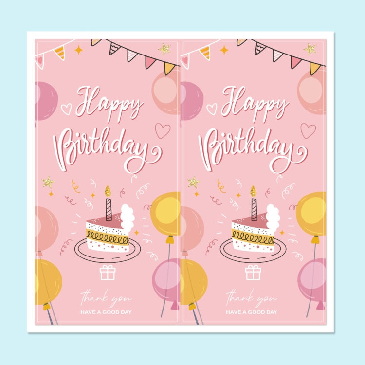 3 Packs 50 Stickers/Pack Happy Birthday Rectangular Stickers Gift Box Sealing Stickers(H3)