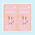 3 Packs 50 Stickers/Pack Happy Birthday Rectangular Stickers Gift Box Sealing Stickers(H4)