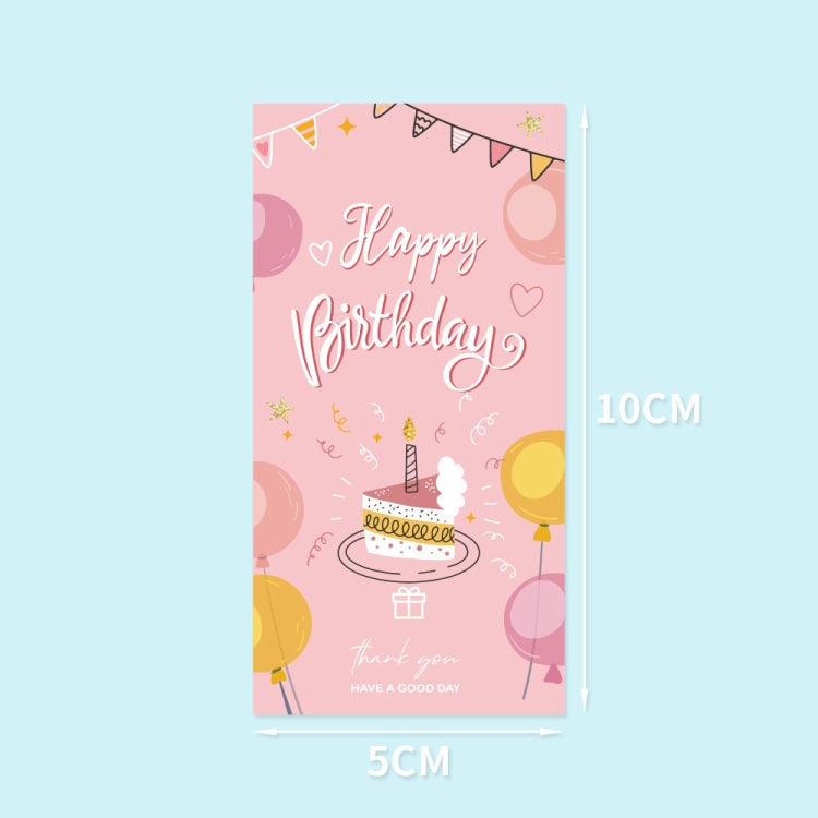 3 Packs 50 Stickers/Pack Happy Birthday Rectangular Stickers Gift Box Sealing Stickers(H4)