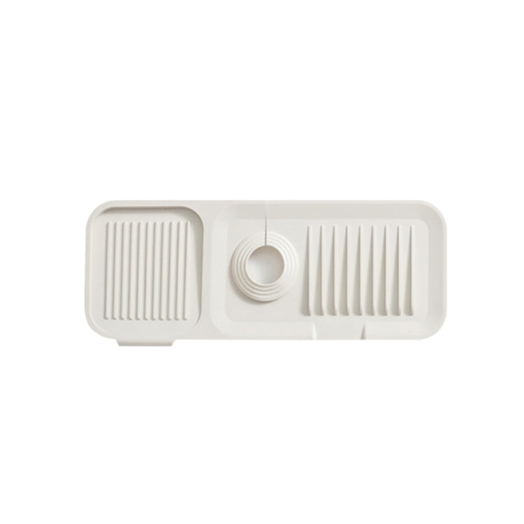 Faucet Silicone Draining Mat Anti-splash Kitchen Sink Non-slip Soap Mat, Size: Large(Beige)