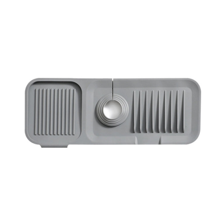 Faucet Silicone Draining Mat Anti-splash Kitchen Sink Non-slip Soap Mat, Size: Large(Deep Gray)