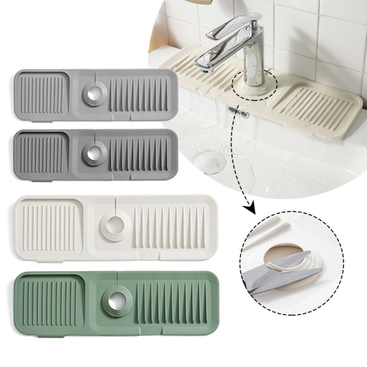 Faucet Silicone Draining Mat Anti-splash Kitchen Sink Non-slip Soap Mat, Size: Large(Deep Gray)
