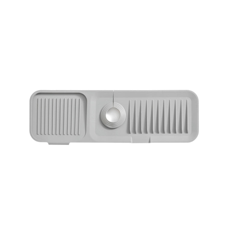 Faucet Silicone Draining Mat Anti-splash Kitchen Sink Non-slip Soap Mat, Size: Extra Large(Light Gray)