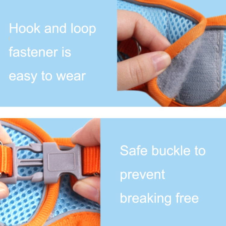 TM050 Pet Chest Strap Vest Type Breathable Reflective Traction Rope S(Blue)
