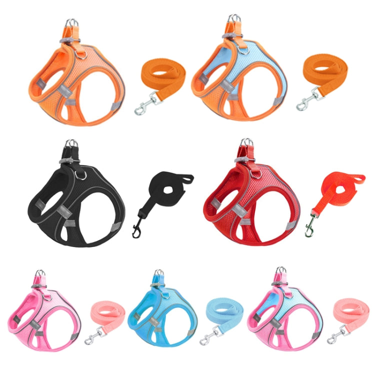 TM050 Pet Chest Strap Vest Type Breathable Reflective Traction Rope M(Red)