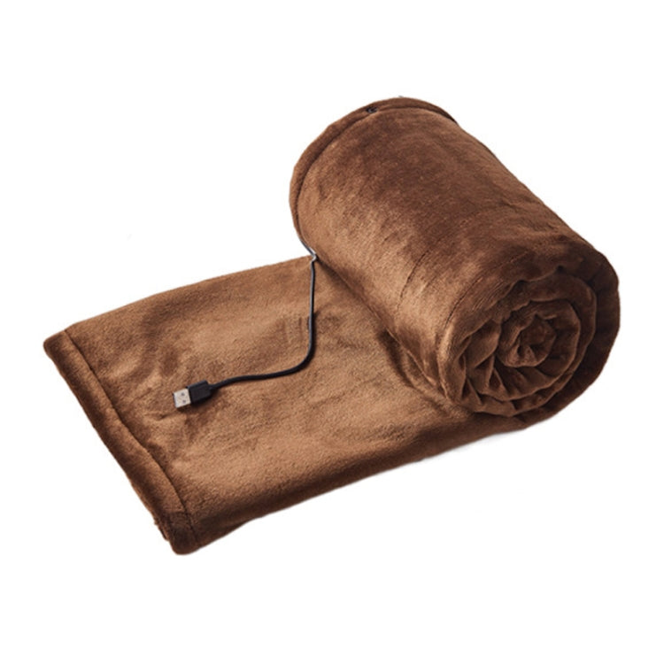 Low Voltage 5V USB Home Portable Small Electric Blanket, Width: 160x80cm(Coffee)