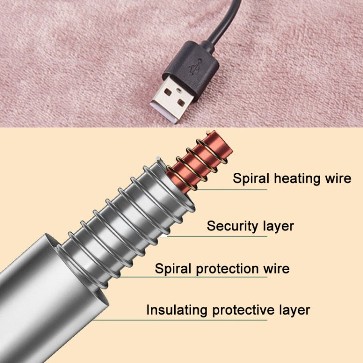 Low Voltage 5V USB Home Portable Small Electric Blanket, Width: 160x80cm(Grey)