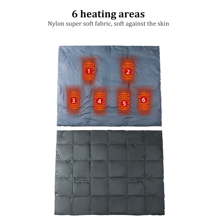 Multifunctional Heating Blanket USB Electric Blanket Outdoor Warm Electric Heating Shawl(Gray)