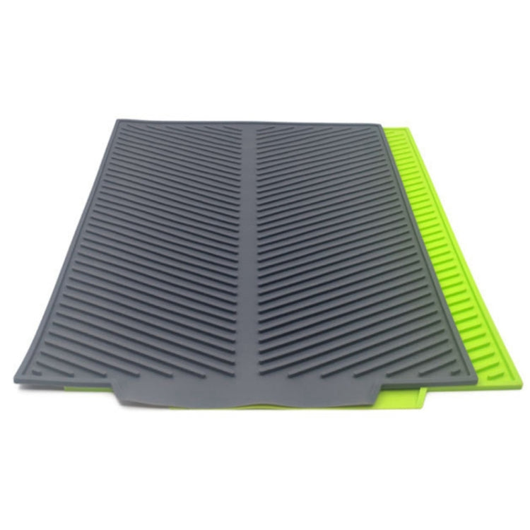 Silicone Drain Pad Kitchen Multifunctional Thermal Insulation Drying Pad(Grey)