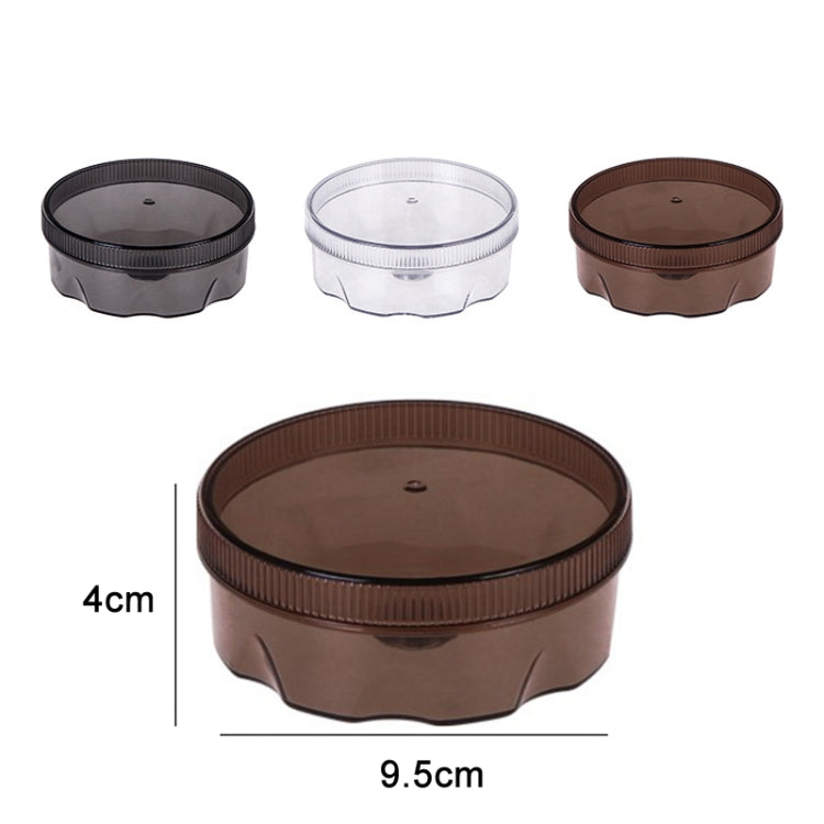 2 PCS Magnetic Suction Round Wall-mounted Seasoning Jar(Transparent Coffee)