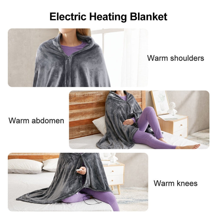 3-speed Temperature Control 8-zone Heating USB Electric Shawl Electric Blanket 150 x 85cm(Gray)