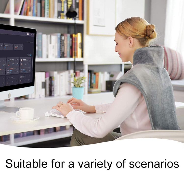Heated Shoulder Guards Neck Guards Electric Heated Shawls Electric Blankets EU Plug(Dark Gray)