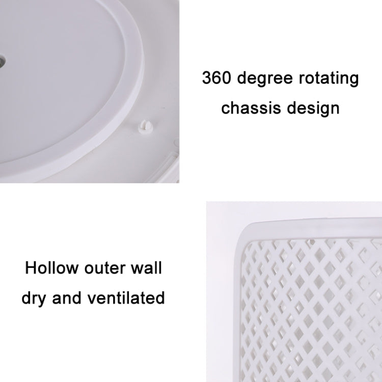 Desktop Rotary Grid Disposable Paper Cup Storage Rack(White)