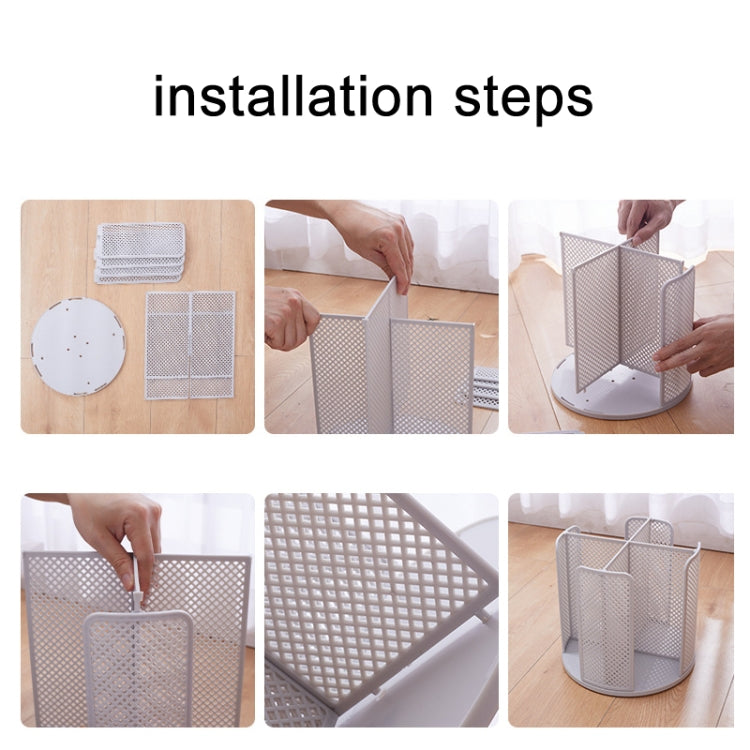 Desktop Rotary Grid Disposable Paper Cup Storage Rack(Gray)