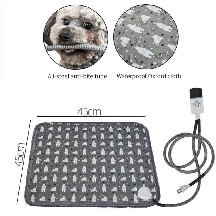 CW45 45x45cm Multi-level Temperature Regulating Timing Pet Heating Pad, Spec: US Plug