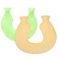 U-shaped PVC Hot Compress Shoulder And Neck Explosion-proof Water Injection Hot Water Bag(Green Yellow Crystal)