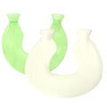 U-shaped PVC Hot Compress Shoulder And Neck Explosion-proof Water Injection Hot Water Bag(Green Beige Crystal)