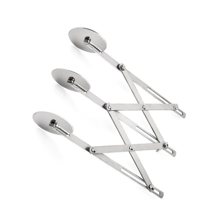 Stainless Steel Retractable Multipurpose Pizza Knife, Style: 3 Wheeles