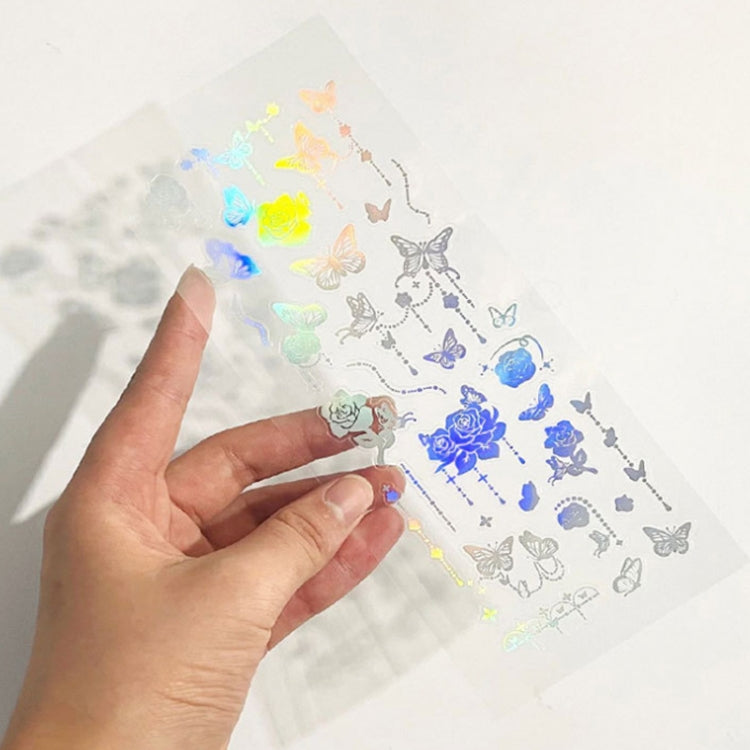 10 PCS Hot Stamping Laser Cartoon Animal Sticker Decoration Hand Account Material(Starry Sky)