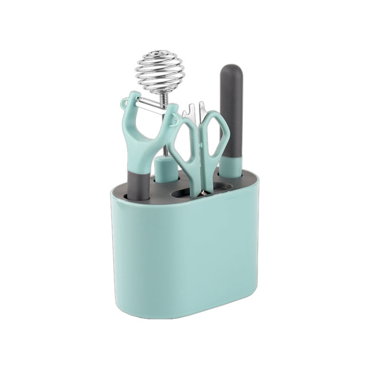 5 PCS / Set Stainless Steel Peeler Kitchen Gadgets Set With Storage Holder