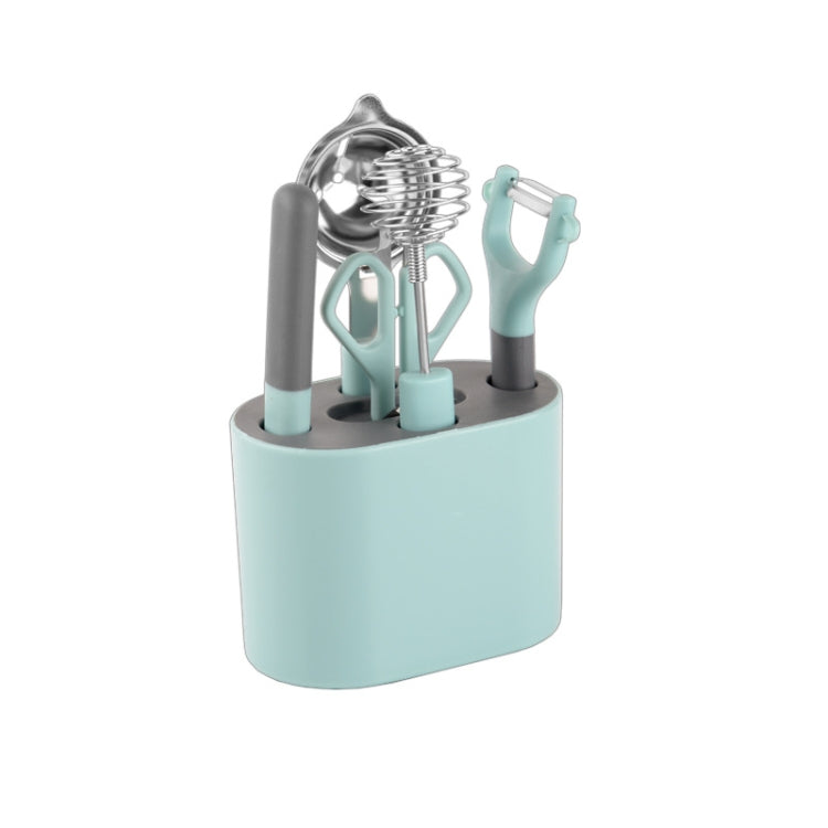 6 PCS / Set Stainless Steel Peeler Kitchen Gadgets Set With Storage Holder