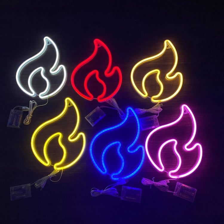NHD-HY-01 USB Neon LED Flame Shape Party Decorative Lights(Red+Warm White)
