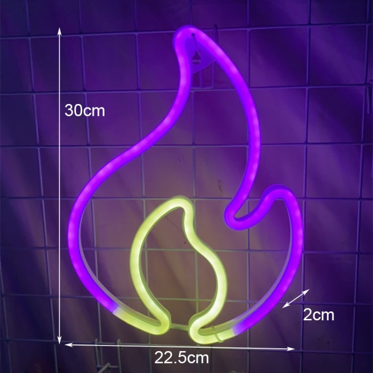 NHD-HY-01 USB Neon LED Flame Shape Party Decorative Lights(Warm White)