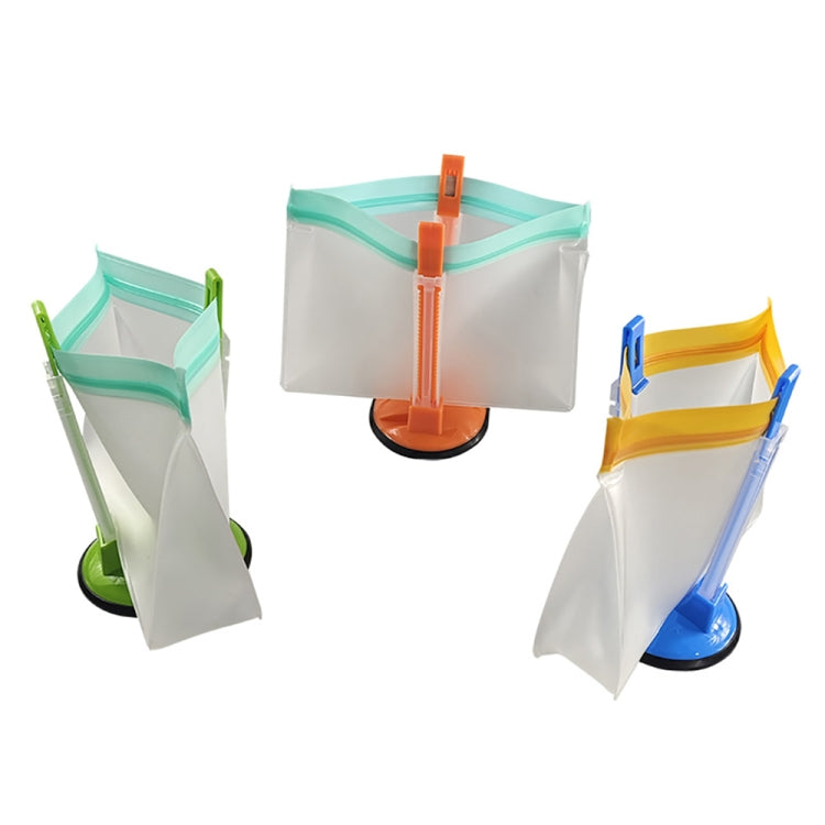 Baggy Rack Holder For Food Prep Bag Plastic Freezer Bag Ziplock Bag Holder Stand(Blue)