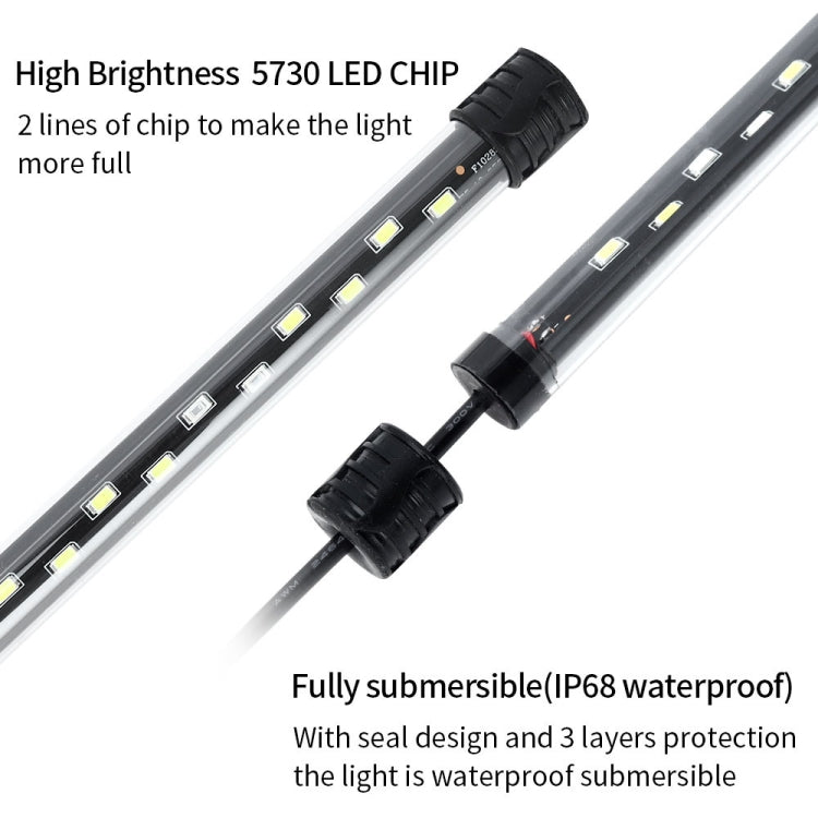 Q60W White Light 90-260V Aquarium Diving Light LED Fish Tank Light(US Plug)