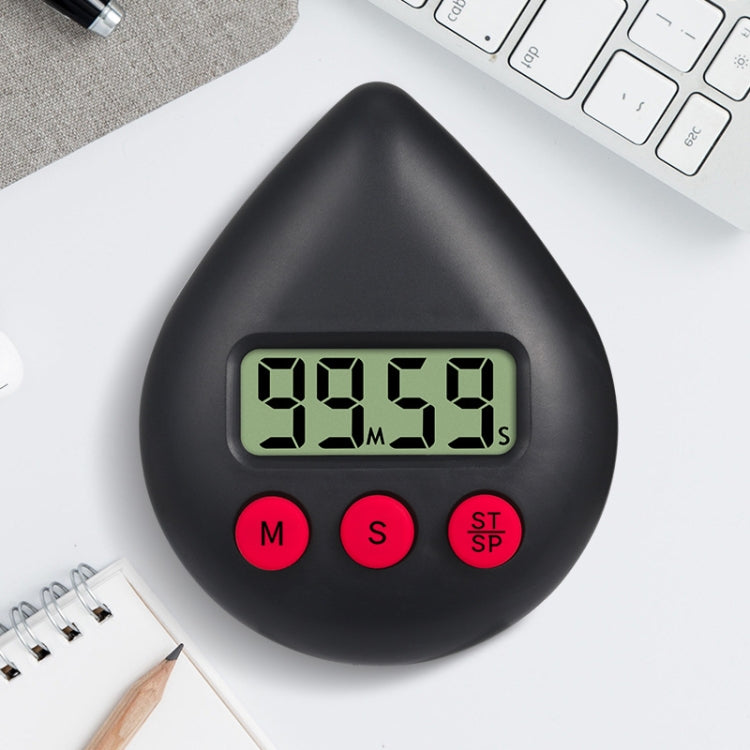 Water Drop Electronic Timer Student Learning Reminder(Black)