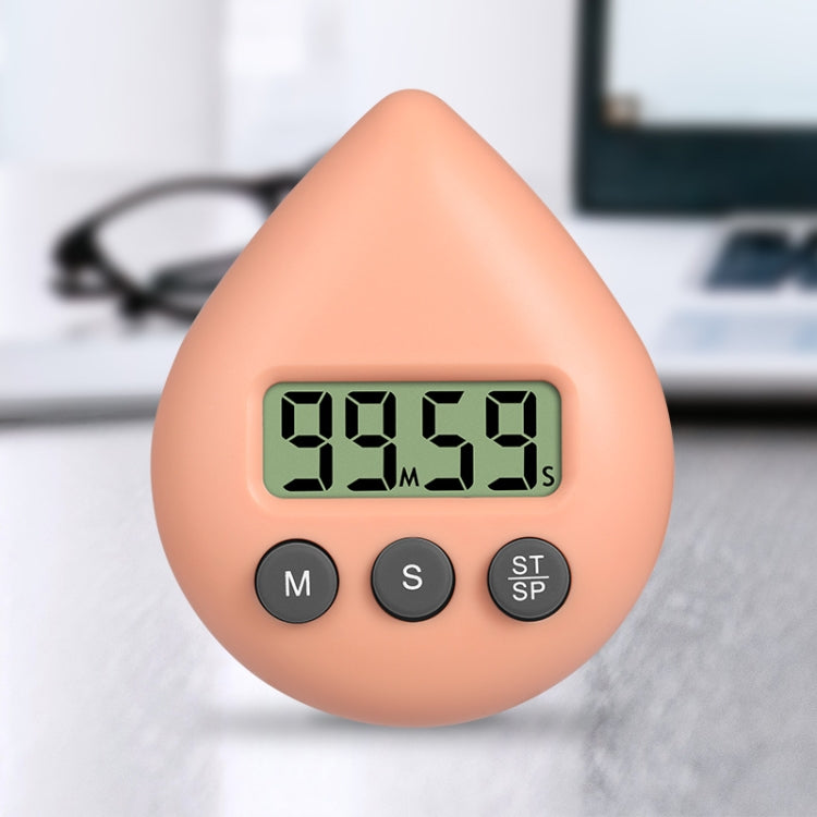 Water Drop Electronic Timer Student Learning Reminder(Orange)