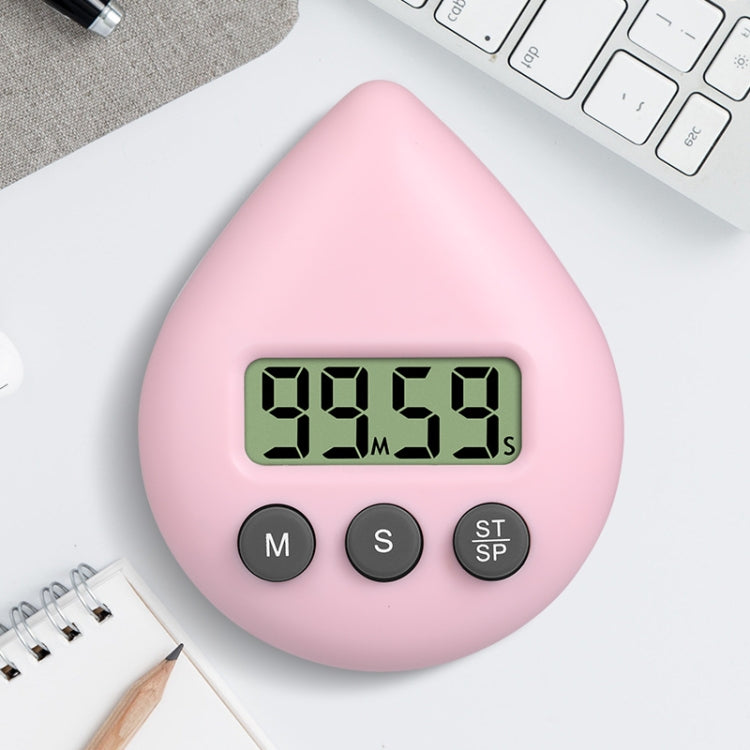 Water Drop Electronic Timer Student Learning Reminder(Light Pink)