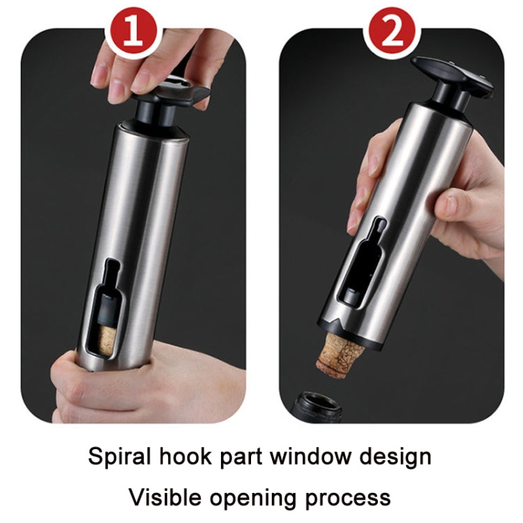 Kitchen Stainless Steel Wine Bottle Opener Household Tools(Black)