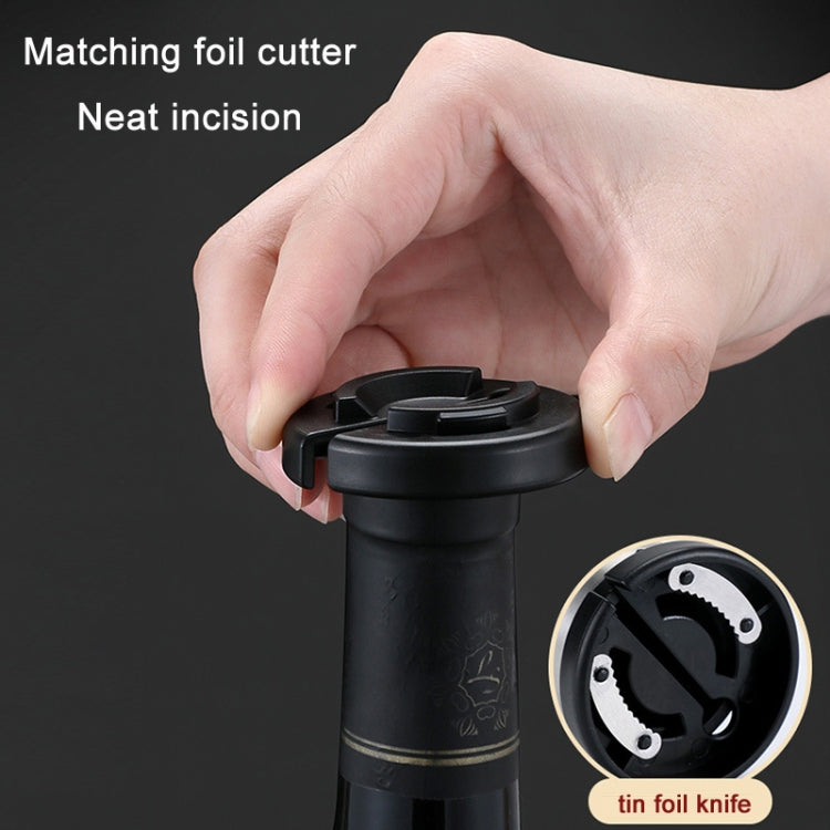 Kitchen Stainless Steel Wine Bottle Opener Household Tools(Black)