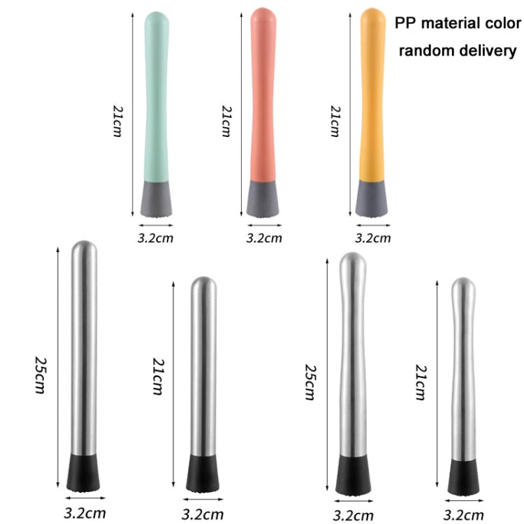 Cocktail Lemon Stirrer Bar Crushed Ice Hammer, Specification: Straight 25cm