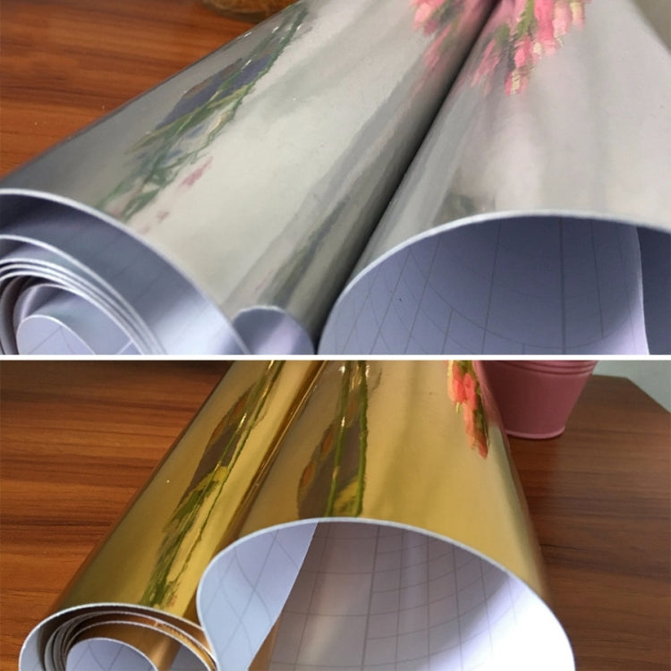 30cm x 150cm Glossy Metal Self Adhesive Vinyl Film DIY Cup Sticker Car Sticker, Color: Silver