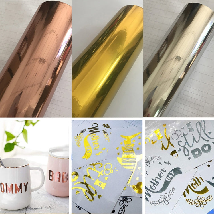 30cm x 150cm Glossy Metal Self Adhesive Vinyl Film DIY Cup Sticker Car Sticker, Color: Silver