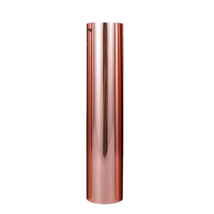 30cm x 100cm Glossy Metal Self Adhesive Vinyl Film DIY Cup Sticker Car Sticker, Color: Rose Gold
